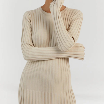 Elara | Knitted Long Sleeve Maxi Dress for Women