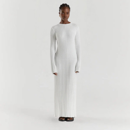 Elara | Knitted Long Sleeve Maxi Dress for Women