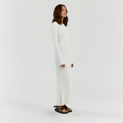 Elara | Knitted Long Sleeve Maxi Dress for Women