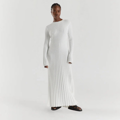 Elara | Knitted Long Sleeve Maxi Dress for Women