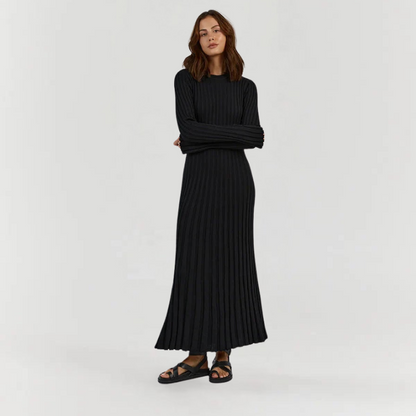 Elara | Knitted Long Sleeve Maxi Dress for Women